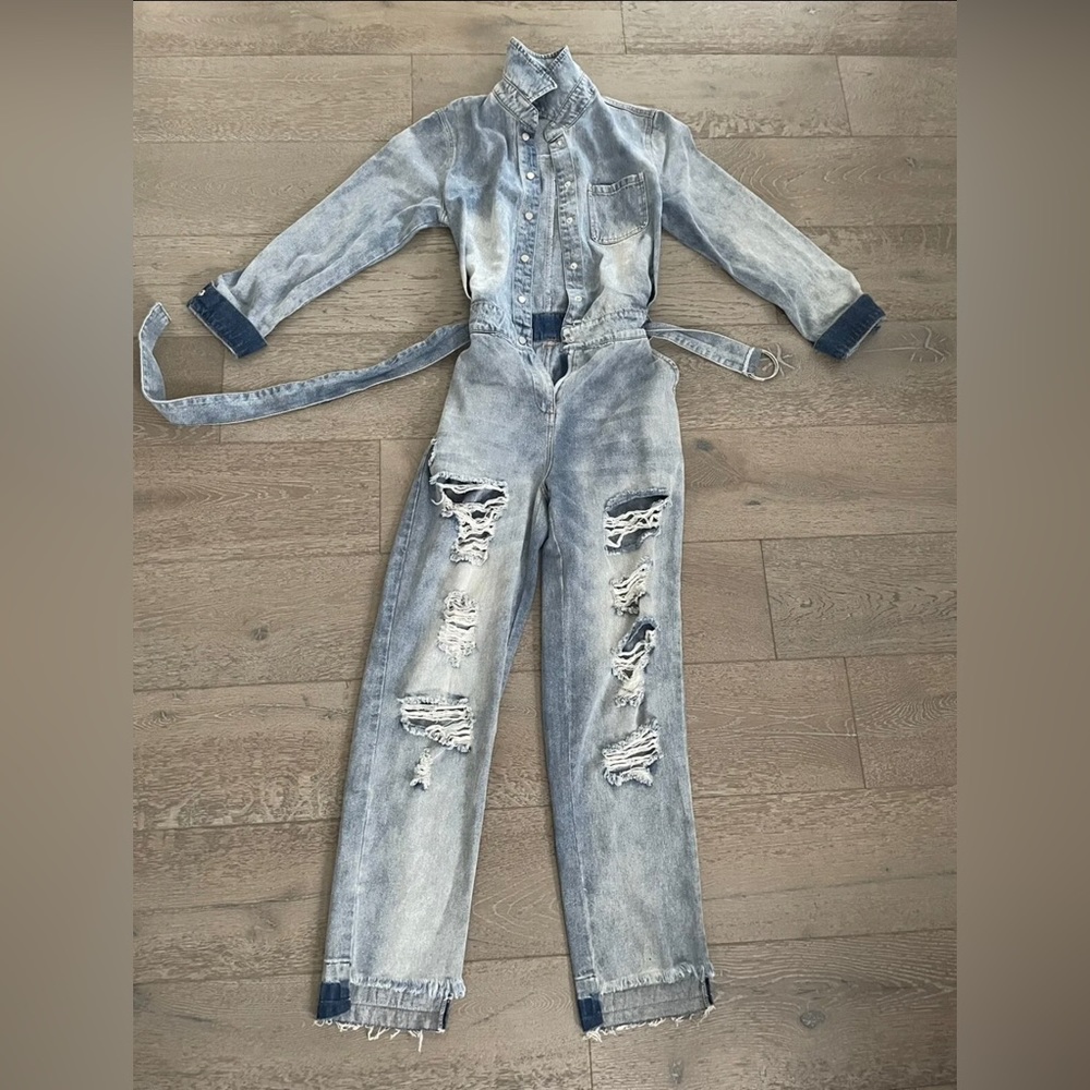 Athina Denim Jumpsuit Size Large